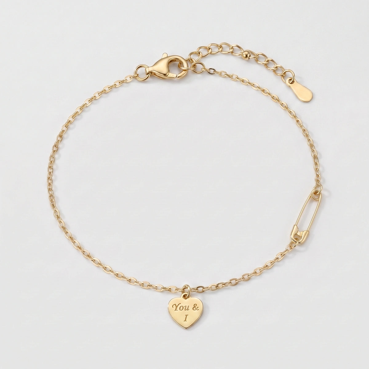 Pulseira Elo de Amor Ouro 18k Prata 925s